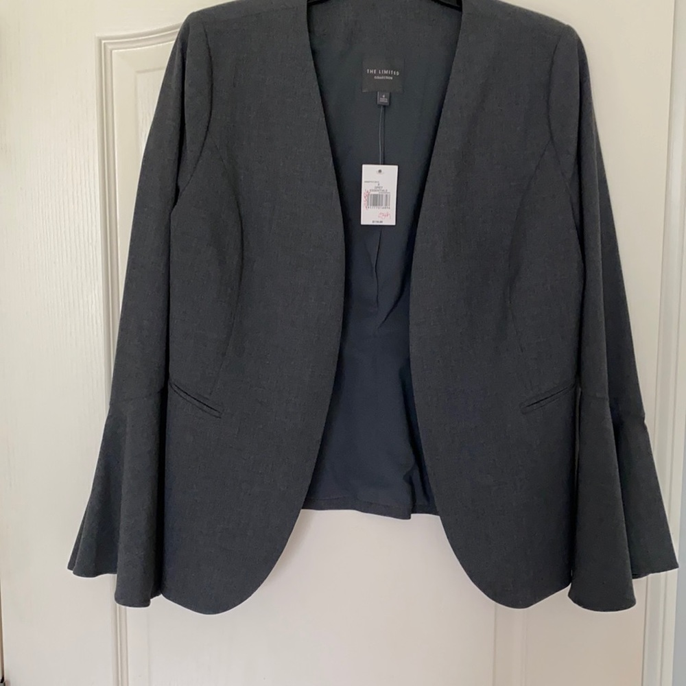 The limited charcoal blazer with bell sleeves